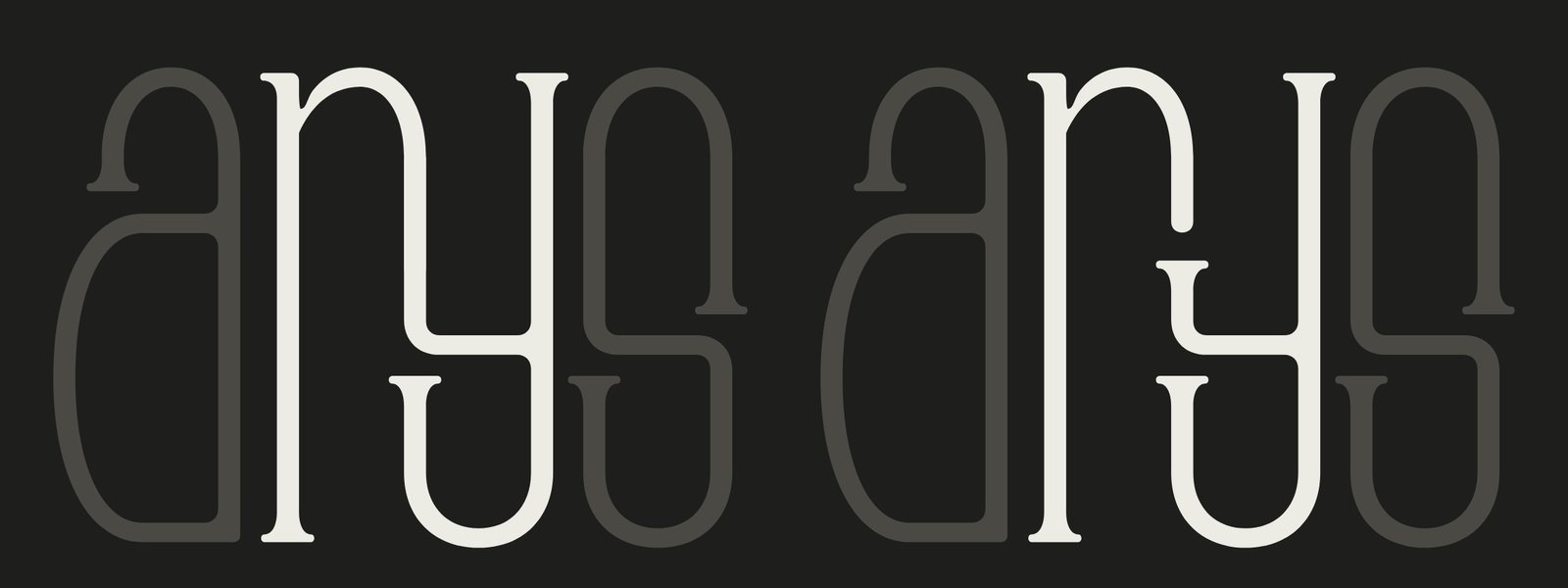 Two versions of the r and y join side by side: a shared stem that reads like n, and a stacked version where the r ends before the y begins.